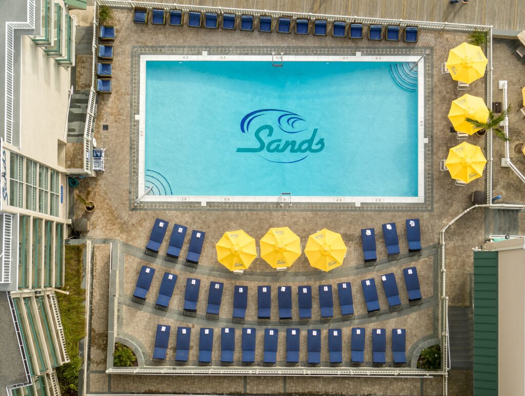 aerial view of pool
